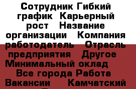 Сотрудник Гибкий график. Карьерный рост › Название организации ­ Компания-работодатель › Отрасль предприятия ­ Другое › Минимальный оклад ­ 1 - Все города Работа » Вакансии   . Камчатский край,Петропавловск-Камчатский г.